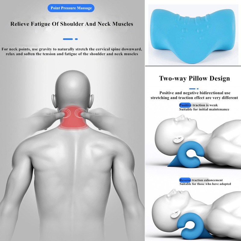 Neck Stretcher Support Pillow C Curvature Cervical Spine Traction Support