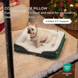 Bedsure Orthopedic Dog Bed for Medium Dogs - Waterproof Dog Sofa Beds Medium, Supportive Foam Pet Couch Bed with Removable Washable Cover, Nonskid Bottom, Antique Green