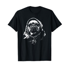 Cool Cute Hooded Gangsta Pug Thug Dog T-Shirt