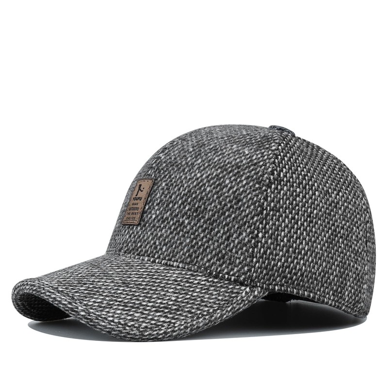 Clakllie Men's Winter Warm Woolen Peaked Baseball Cap Hat with