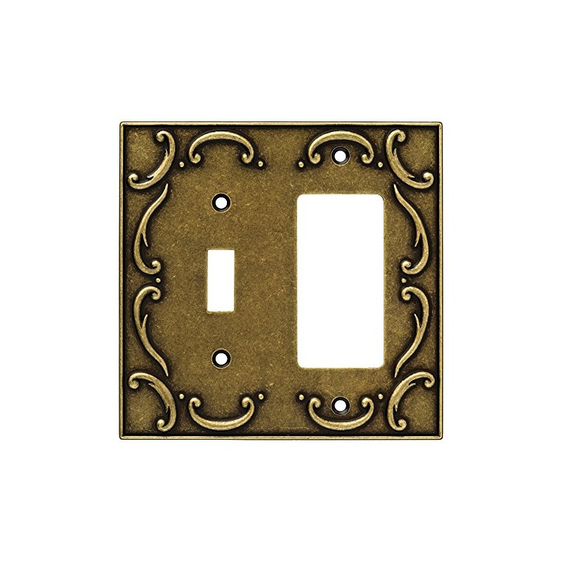 Brainerd 126387 French Lace Single Toggle Switch/Decorator Wall Plate /
