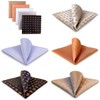 SHLAX&WING 5 Pieces Assorted Mens Silk Pocket Square Handkerchiefs Set