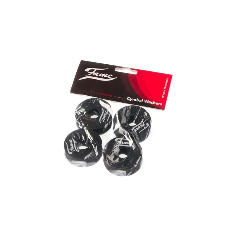 Fame Cymbal Washers, 40 x 14 Cymbal Felts, Black, Set