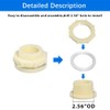 Quickun 1-1/4" ABS Bulkhead Water Tank Connector Adapter Fitting Thru-Bulk