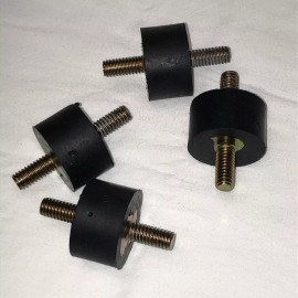 Unbranded 4 Rubber (1-1/4 Dia x 3/4) Vibration Isolator Mounts with 5/16-18 x 11/16" Studs