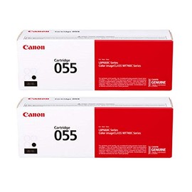 Canon Genuine 055 Black Toner Cartridge 2-Pack