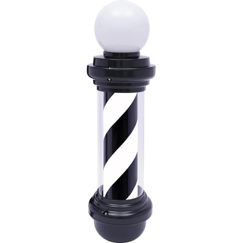 WDZD 27'' Black White Barber Pole Light