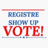LAD Studio Register Show Up Vote 2022 Election Sticker Bumper