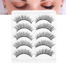 Pestañas Falsas De 5 Pares, Reutilizable Injerto Tridimensional De Extensión De Pestañas Largas Naturales, Pestañas Pestañas Postizas For Postizas... 