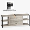 Farmhouse TV Stand for 65+ Inch TV, Industrial TV Cabinet,