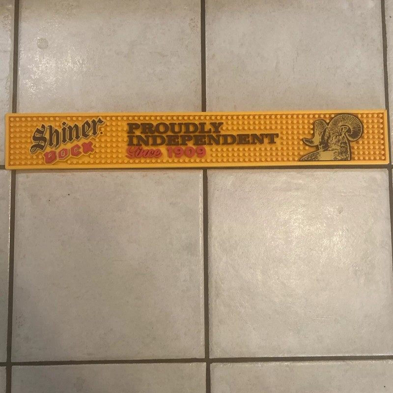 Shiner Bock Proudly Independent BEER BAR MAT RUNNER BEER COASTER