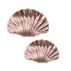 2 Pcs Seashell Hair Claws for Women Girls (Rose gold)