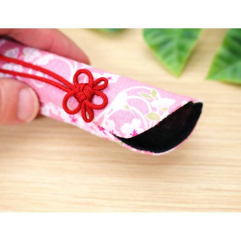 Eyelash Craft Fan Holder, 8.7 inches (22 cm), Cherry Blossom