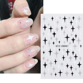 SellerHub 4 Types of Shape Nail Stickers Sparkling Stick-on Nail Decoration (S41104281) / 4종 도형 네일 스티커 반짝블링 붙이는 손톱 꾸미기 (S41104281)