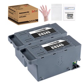 TacTink C9345 Ink Maintenance Box, Remanufactured Waste Ink Collector C12C934591 for EcoTank Pro ET-5880 ET-5850 ET-5800 ET-16600 ET-16650 Workforce Pro WF-7820 WF-7840 ST-C8000 Printer, 2 Pack