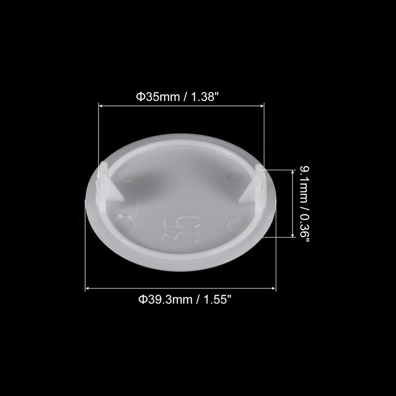 sourcing map Hinge Hole Covers 35mm(1 3/8") Dia for Furniture