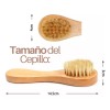 Universo en Linea 12 Cepillo Facial Mango Madera Exfoliante Cerdas