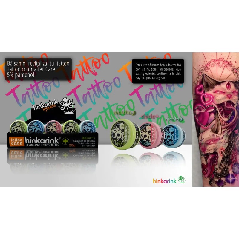 Bálsamo 20g Hinkarink Aftercare Color Tatuajes Cuida Protege