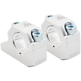 TUSK Offset Bar Risers Silver for Kawasaki Versys-X 300 (ABS) 2021