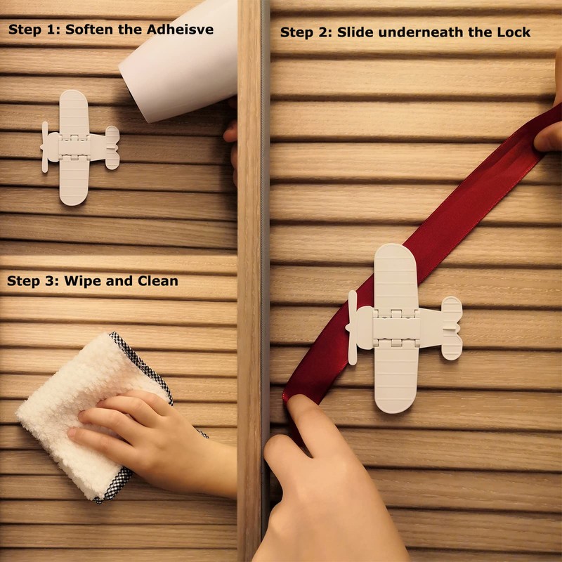 Makibi Child Safety Lock for Sliding Glass Door, Slide Closet