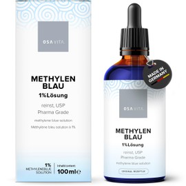 OSAVITA Methylene blue 1% with pipette, pure, high-quality 1% solution, 100 ml, tested quality from Germany