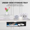 2 Pack Under Desk Shelf - 13 Inch Under Desk