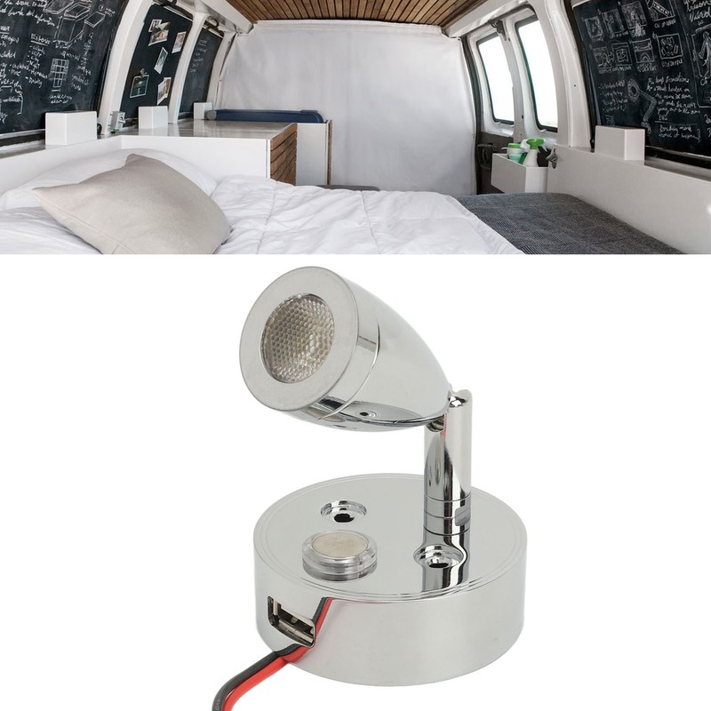 DC 10‑30V RV Reading Lamp Touch Control Adjustable Brightness Interior