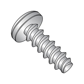 Small Parts 1012LPP410 410 Stainless Steel Thread Rolling Screw for Plastic, Passivated Finish, Pan Head, Phillips Drive, #10-14 Thread Size, 3/4" Length (Pack of 25)