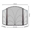Kingson 3-Panel Arched Childproof Fireplace Screen Decorative, Handcrafted Scroll Wrought