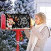 Anyako Merry Christmas Reindeer Black Mailbox Covers Magnetic Standard Size