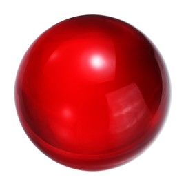 sourcing map 50mm/2" Crystal Sphere Ball Glass Solid Decorative Sphere Crystal Ball Prop Ornament for Feng Shui Divination Fortune Telling Tabletop Fountain Decoration, Red