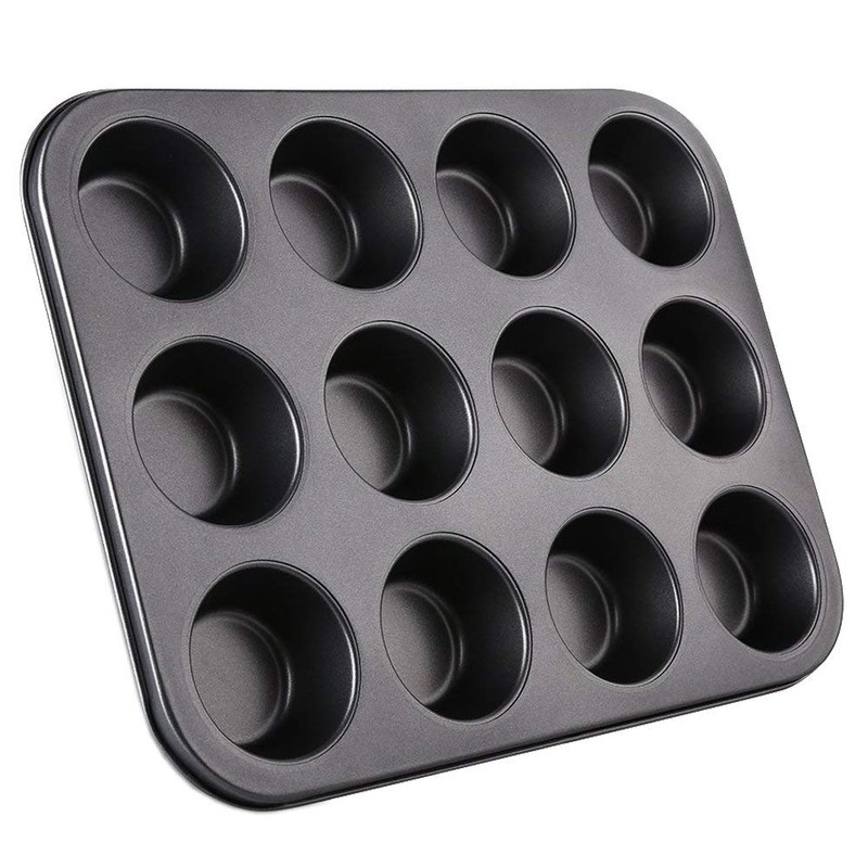 DIVCHI 12 Cups Muffin Tray - Nonstick BPA Free &