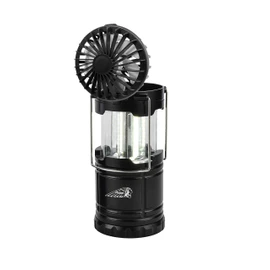 RAMASU ID-LF01 2-in-1 LED Lantern with Fan, Indian, Sliding Type, 7-Blade Design, 2 Levels of Air Flow Switching, Black