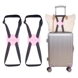 Luggage Straps，Luggage Straps for Suitcases Add a Bag Easy to Travel Belt for Luggage，Bag Bungee for Luggage，Adjustable Size Luggage Belt (Light Pink-2)