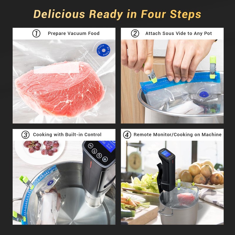 Inkbird WIFI Sous Vide Machine ISV-100W, 1000 Watts Sous-Vide Cooker