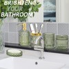 Towoaafu Green Bathroom Accessories Set - 5 PCS Glass Bathroom