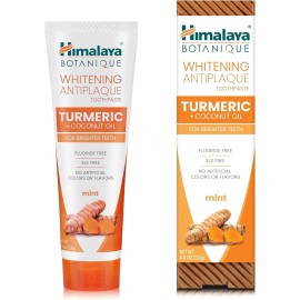 Himalaya Botanique Turmeric & Coconut Oil Whitening Antiplaque Herbal  4 Oz