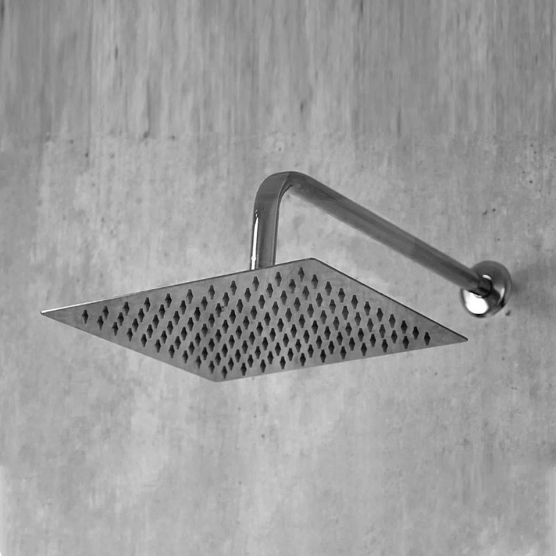 IML Regadera Cuadrada 20 Cm Acero Inox Y Tubo 40cm