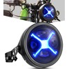 Motorcycle 5-3/4 5.75" LED Headlight with Housing Bucket Smoke X-Style