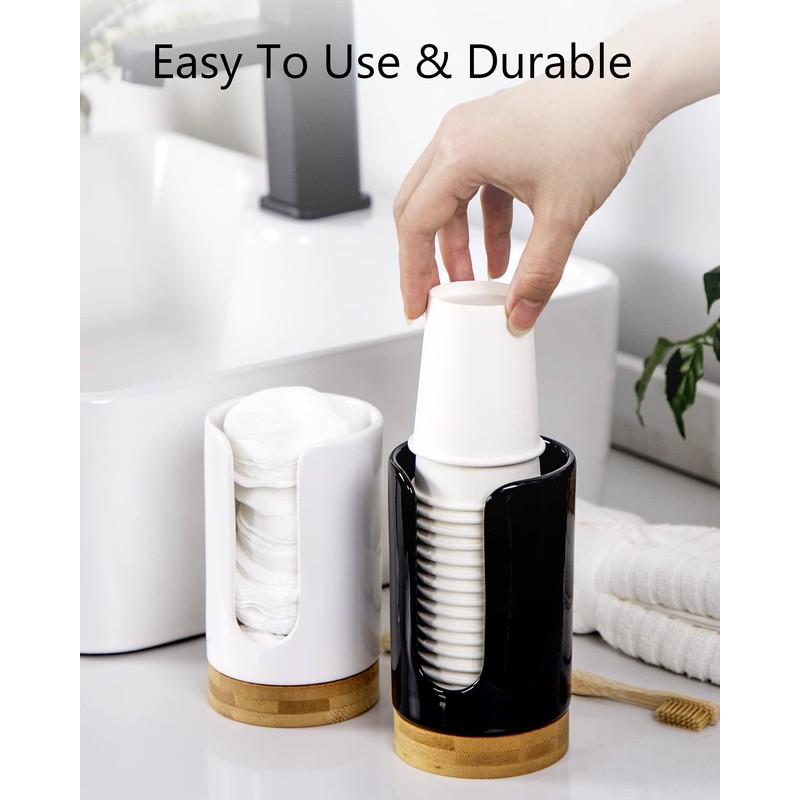 Viosuniu Ceramic Bathroom Cups Dispenser - 3-5 oz Disposable Paper