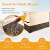 Outdoor Bar Table Set Cover, 84"L x 48"W x 48"H,Beige&Brown