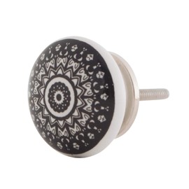 Knober Set of 10 Ceramic Furniture Knobs Mandala Energy Shabby-Chic Cupboard Knobs Door Handle