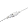 Short Extension Cord 1 Ft, White 2 Prong, 18 AWG