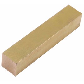 1" x 1" C360 Brass Square BAR 5" Long Solid 1.00" Flat Mill Stock