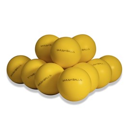 SMUSH BALLS Smushballs Bucket with Smushballs - The Ultimate Anywhere Batting Practice Baseball w/Lid (Yellow, Bucket w/ 36 Yellow)