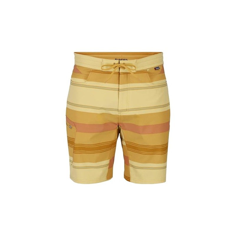 Simms Seamount Board Shorts Baltic Amber Stripe 36" W
