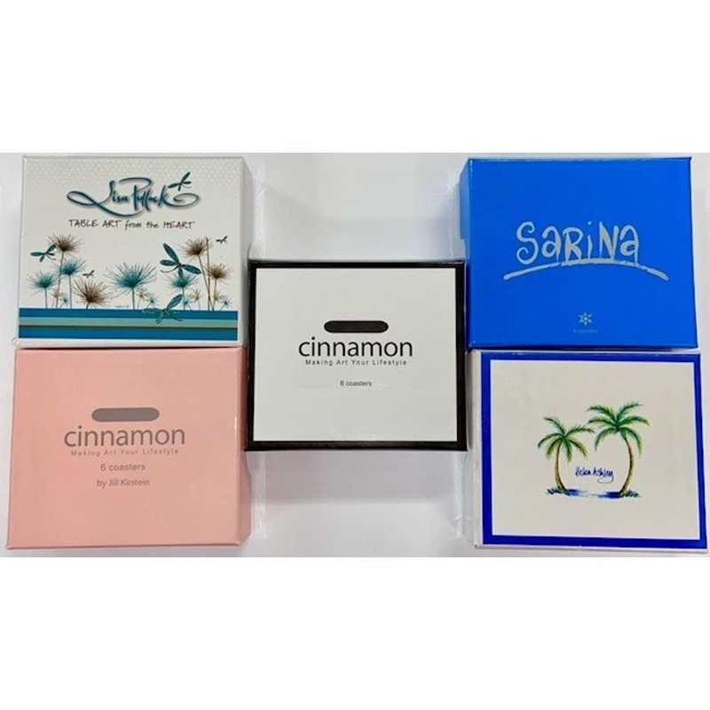 Cinnamon Bradley's Streams Coasters 6 Pieces Set, Multicolor