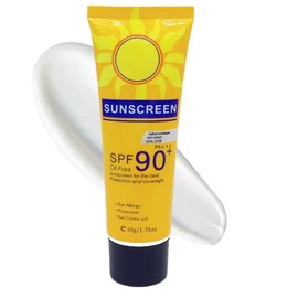 Sunscreen for Face&Body SPF90,Oil Free Sun Cream,Waterproof Suncream for Long Lasting Sun Protection,Moisturizing and Hydrating,Uva And Uvb Protection Spf Moisturiser,Pack of 1,50G