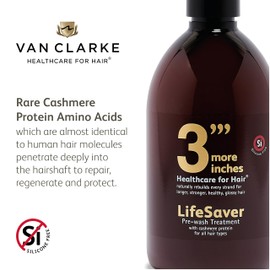 3'''More Inches Lifesaver Prewash Treatment - 1000ml -Hair Repair Pre-Shampoo -Broken Bond Restore Treatment -Sulphate & Silicone Free, No Added Fragrance -Hair Care by Michael Van Clarke