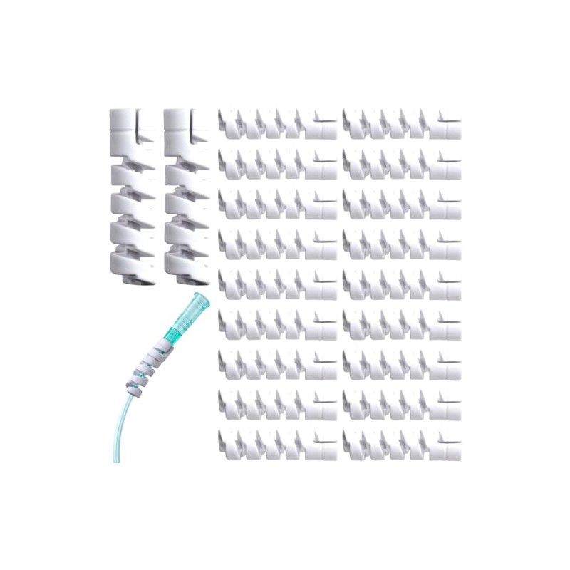 20pcs Oxygen Tube Support Crimp Straighteners for Cannulas